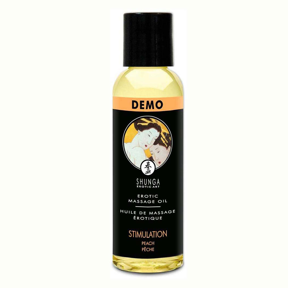 Shunga Massage Oil Stimulation Peach 60ml - Image 2