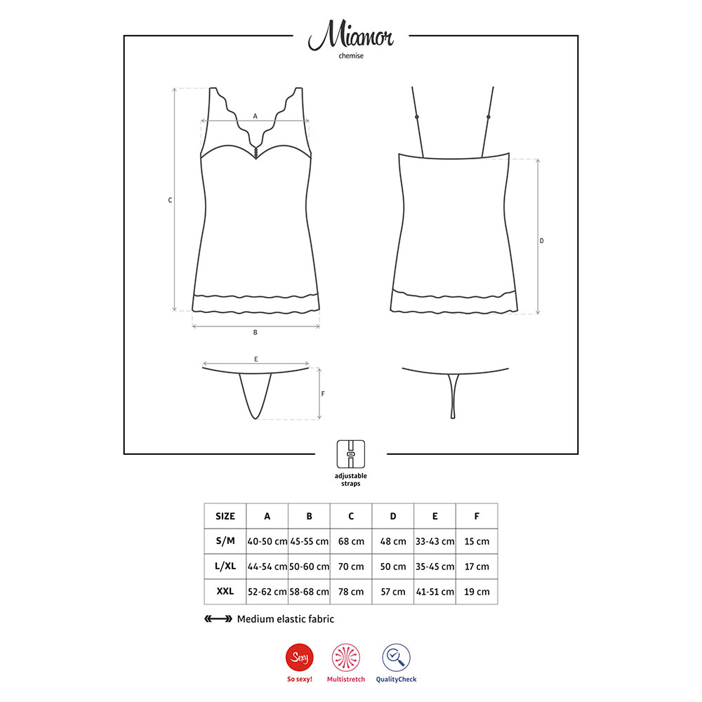 Obsessive Miamor Chemise With Thong White - Image 5