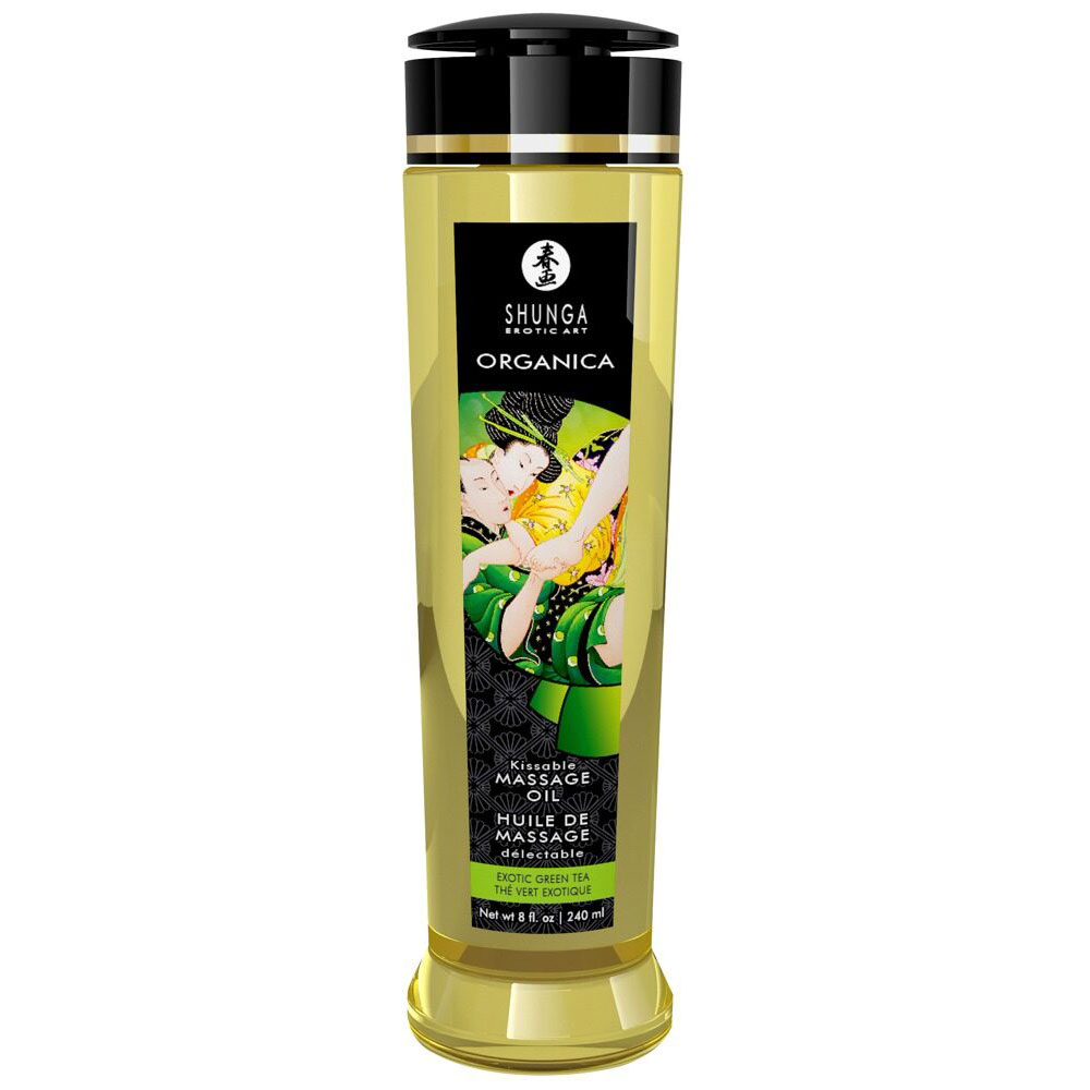 Shunga- Οργανικό λάδι μασάζ πράσινου τσαγιού 240ml - Image 2
