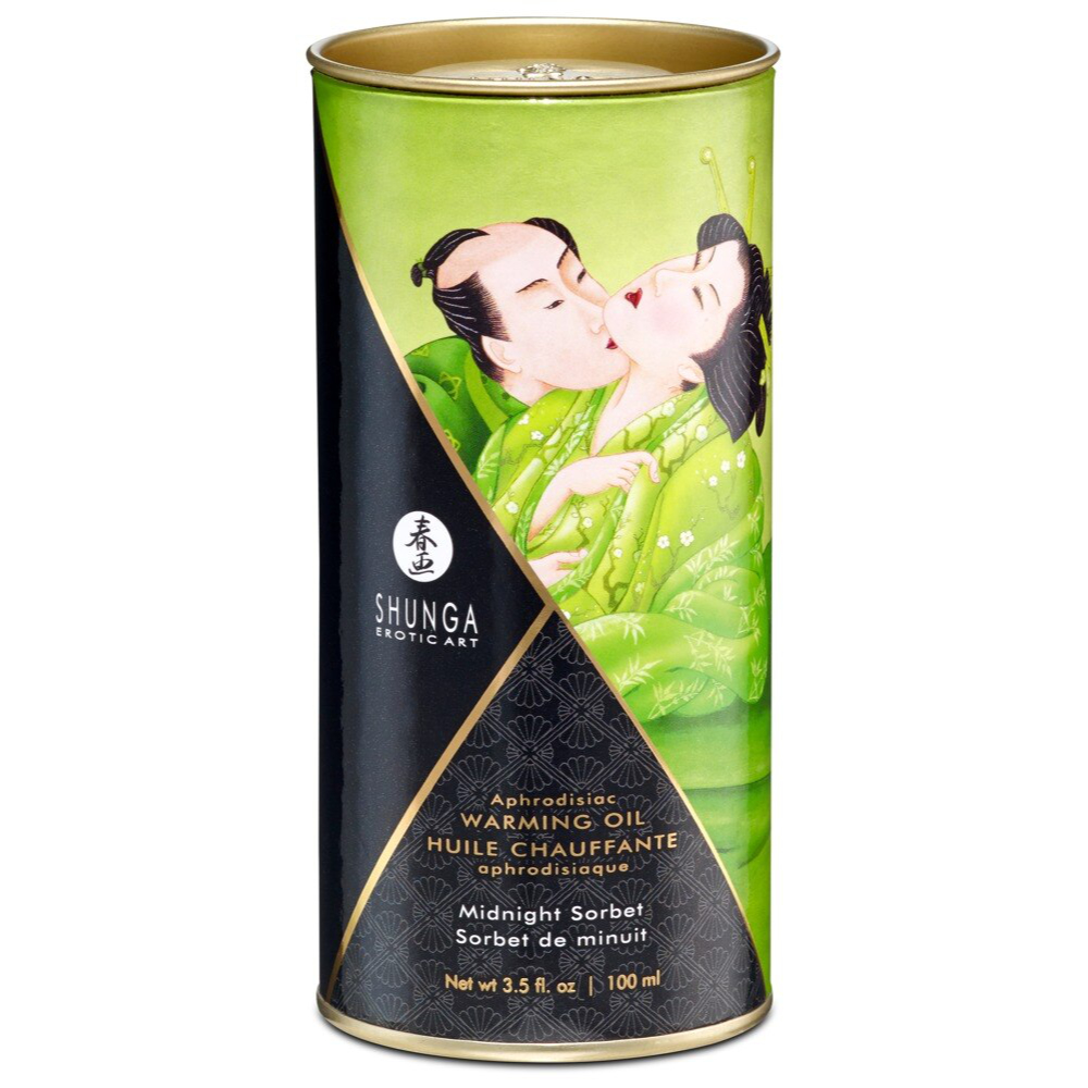 Shunga Intimate Kisses Aphrodisiac Romance Oil Midnight Sorbet 100 ml - Image 3