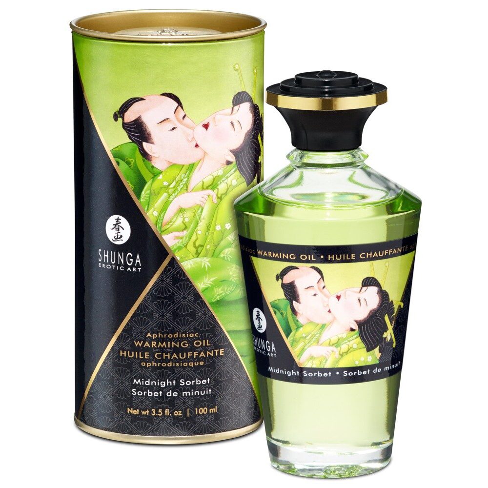 Shunga Intimate Kisses Aphrodisiac Romance Oil Midnight Sorbet 100 ml - Image 4