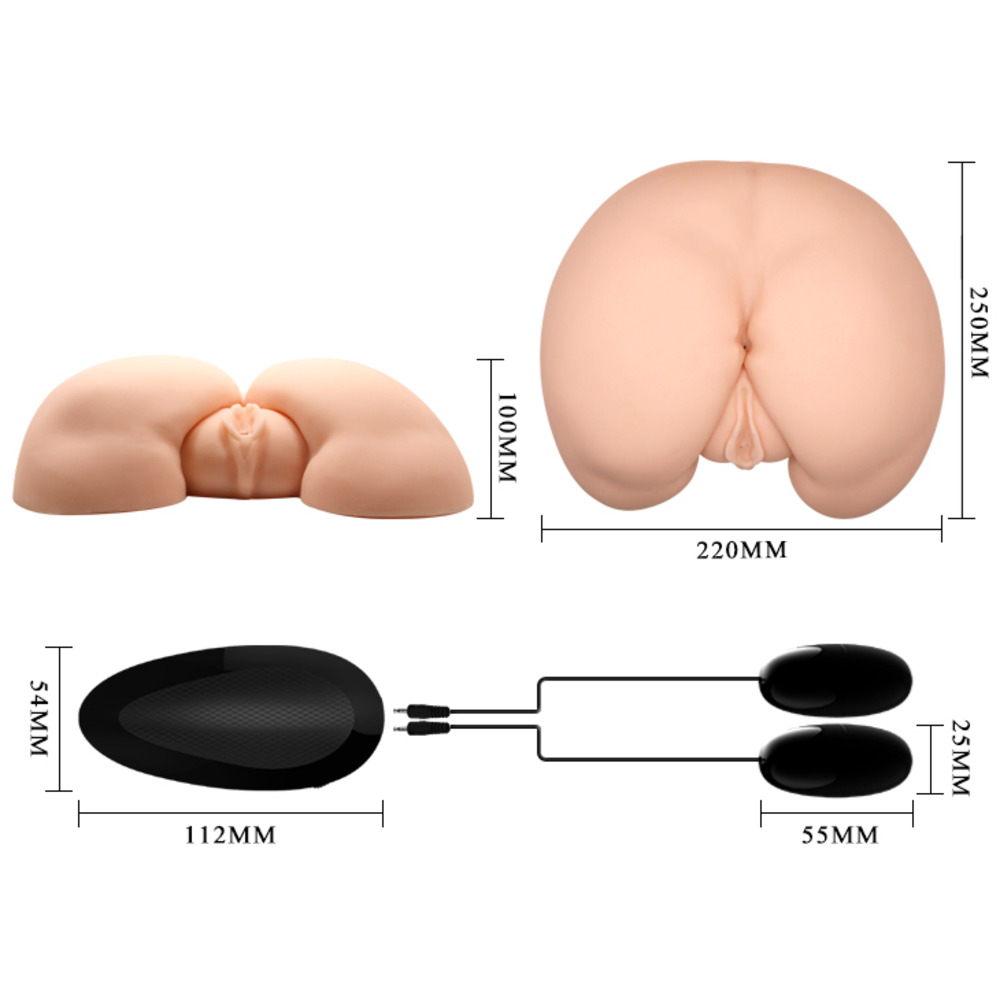 Crazy Bull 4 Kilos Realistic Skin Pussy and Ass Masturbator with vibration - Image 6