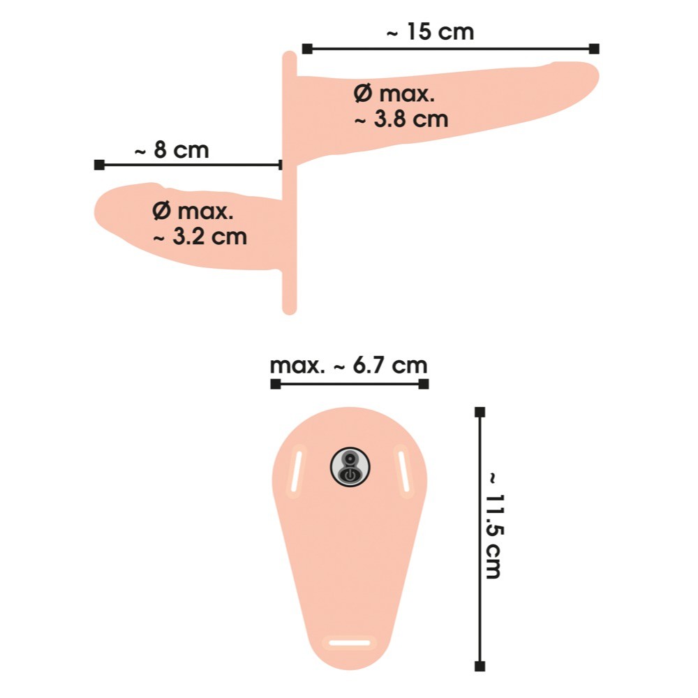 Vibrating Double Strap-On - Image 7