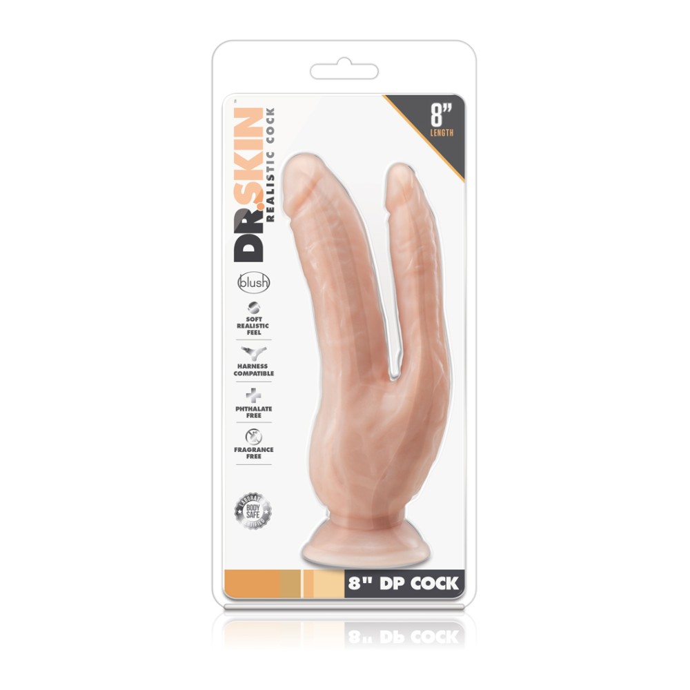 Dr. Skin Flesh Double Dildo with suction base 20 cm - Image 5