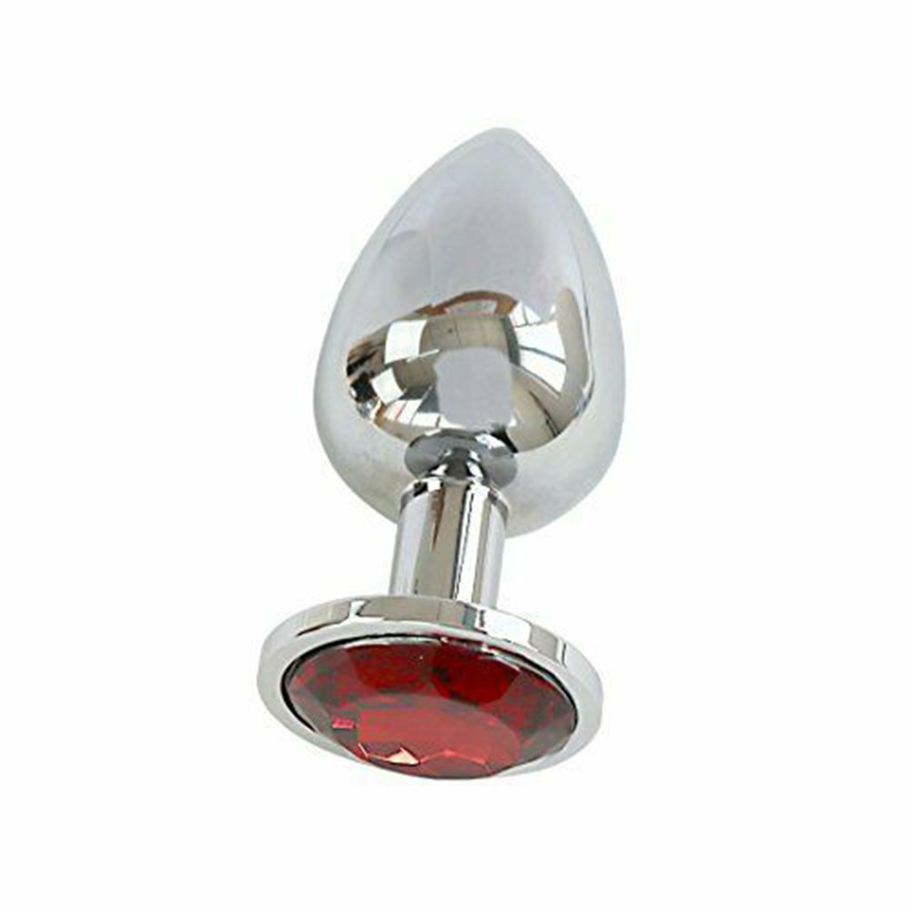 SMALL Naughty Toys metal Butt Plug RED - Image 3