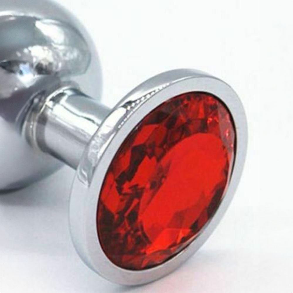 SMALL Naughty Toys metal Butt Plug RED - Image 2