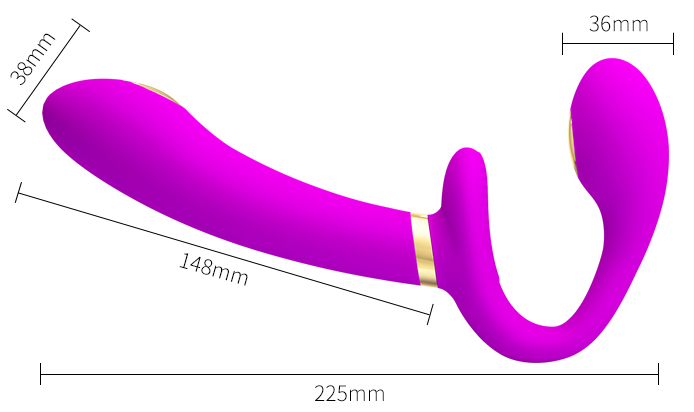 Pretty Love Thunderbird Wireless Electric Shock Strapless Strap-on - Image 3