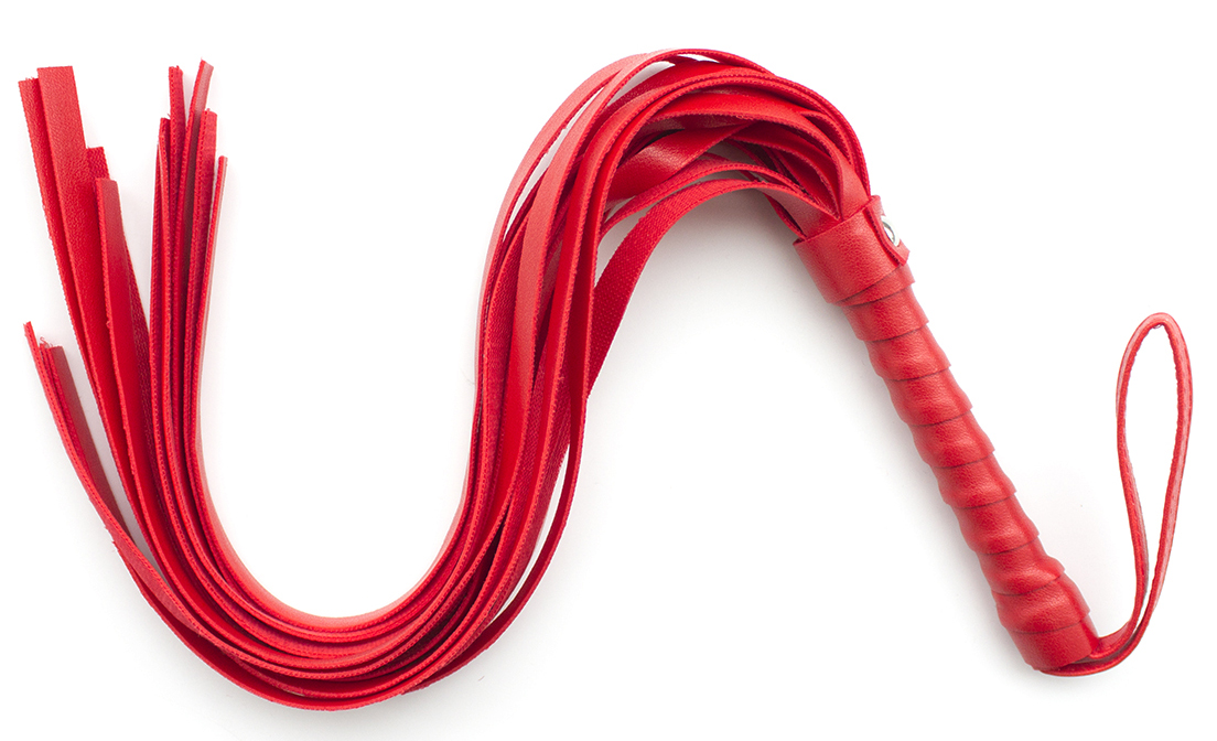 Naughty Toys Red Medium size flogger whip 45 cm - Image 4