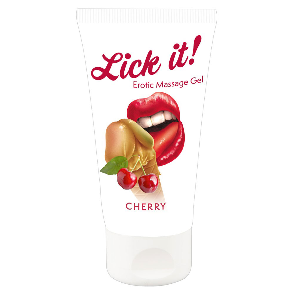 Lick it Erotic Massage Gel Cherry 50ml - Image 2
