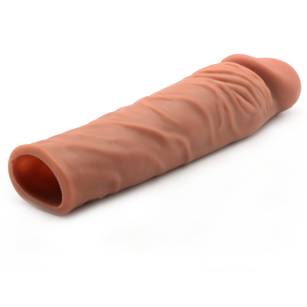 Light Brown Penis sleeve extender 19 cm - Image 2