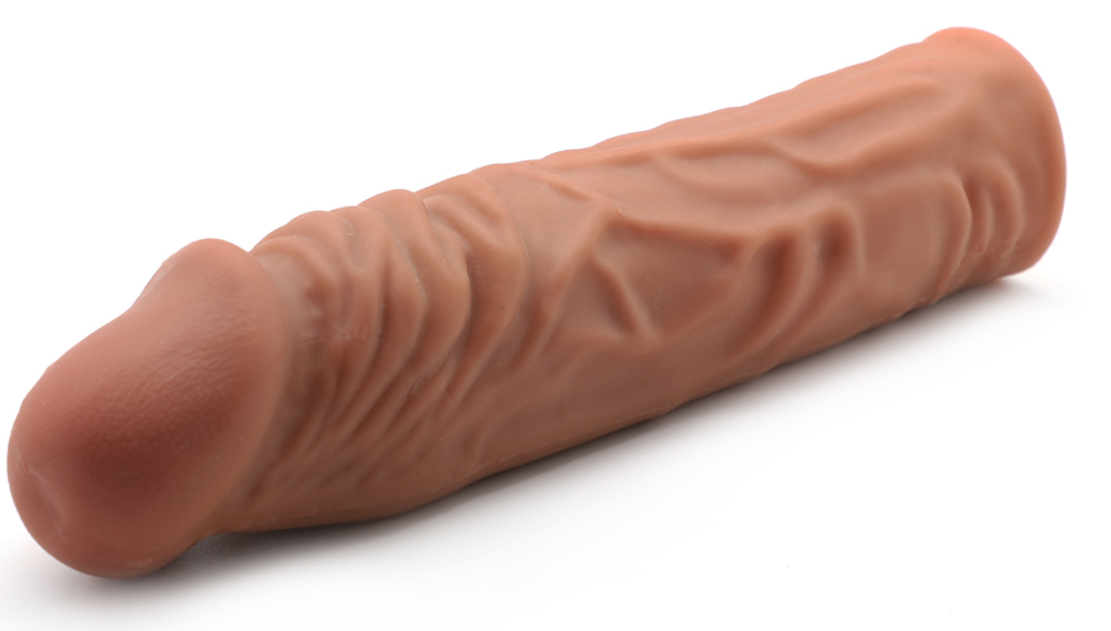 Light Brown Penis sleeve extender 19 cm - Image 3