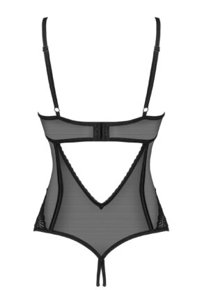 Plus size Obsessive Serena Love crotchless teddy Black