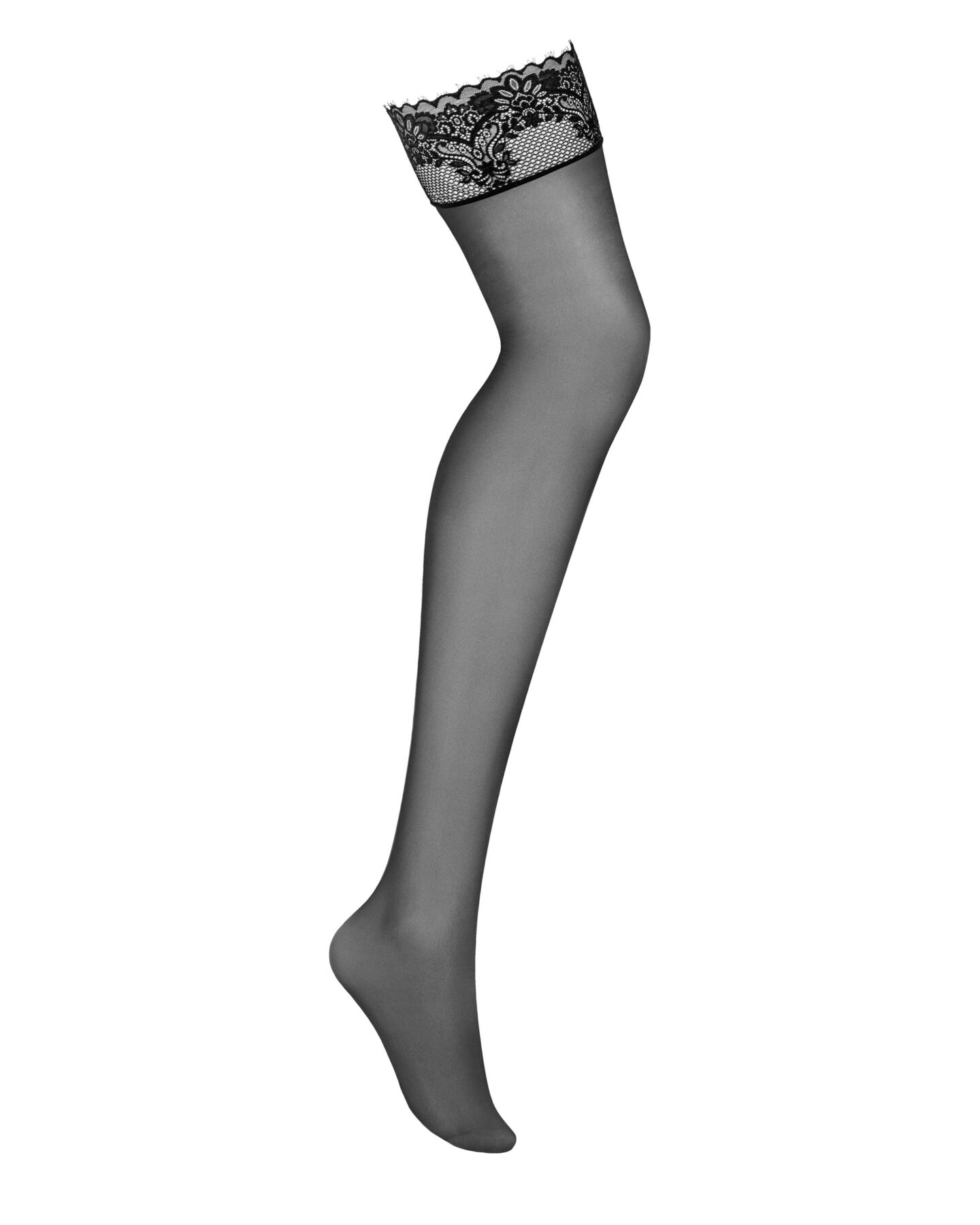 Obsessive Maderris elegant stockings with lace Black - Image 6