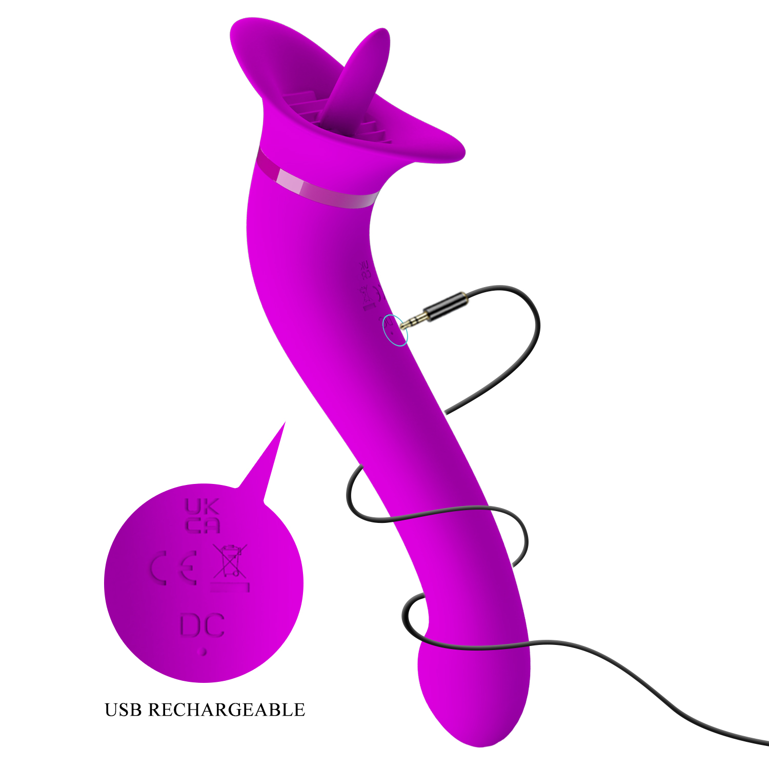 Pretty Love Faust Powerful Licking Dildo Vibrator 21 cm - Image 3