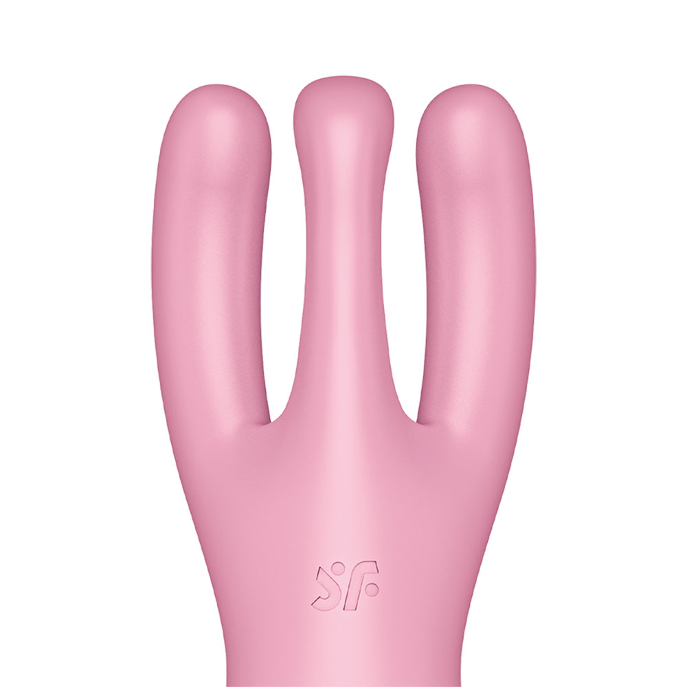 Satisfyer Threesome 4 contact vibrator for the stimulation of the clitoris and labia pink - Image 3