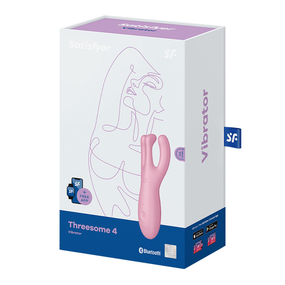 Satisfyer Threesome 4 contact vibrator for the stimulation of the clitoris and labia pink - Image 6