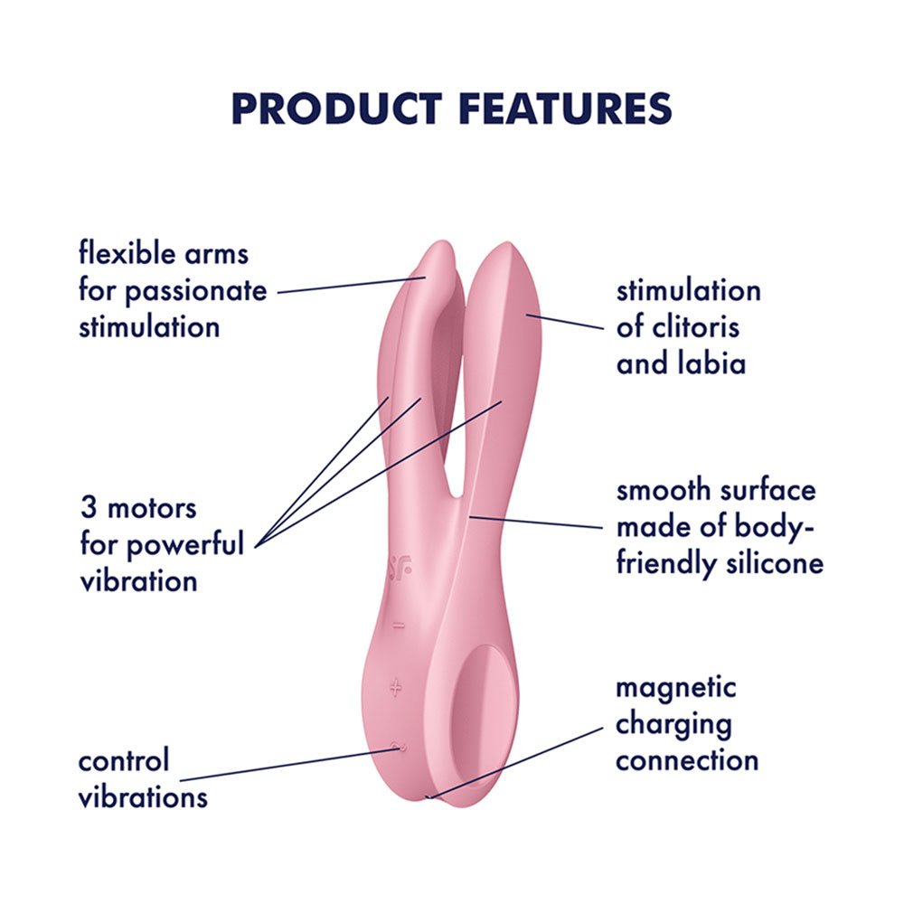 Satisfyer Threesome 1 Pink Vibrator - Image 5