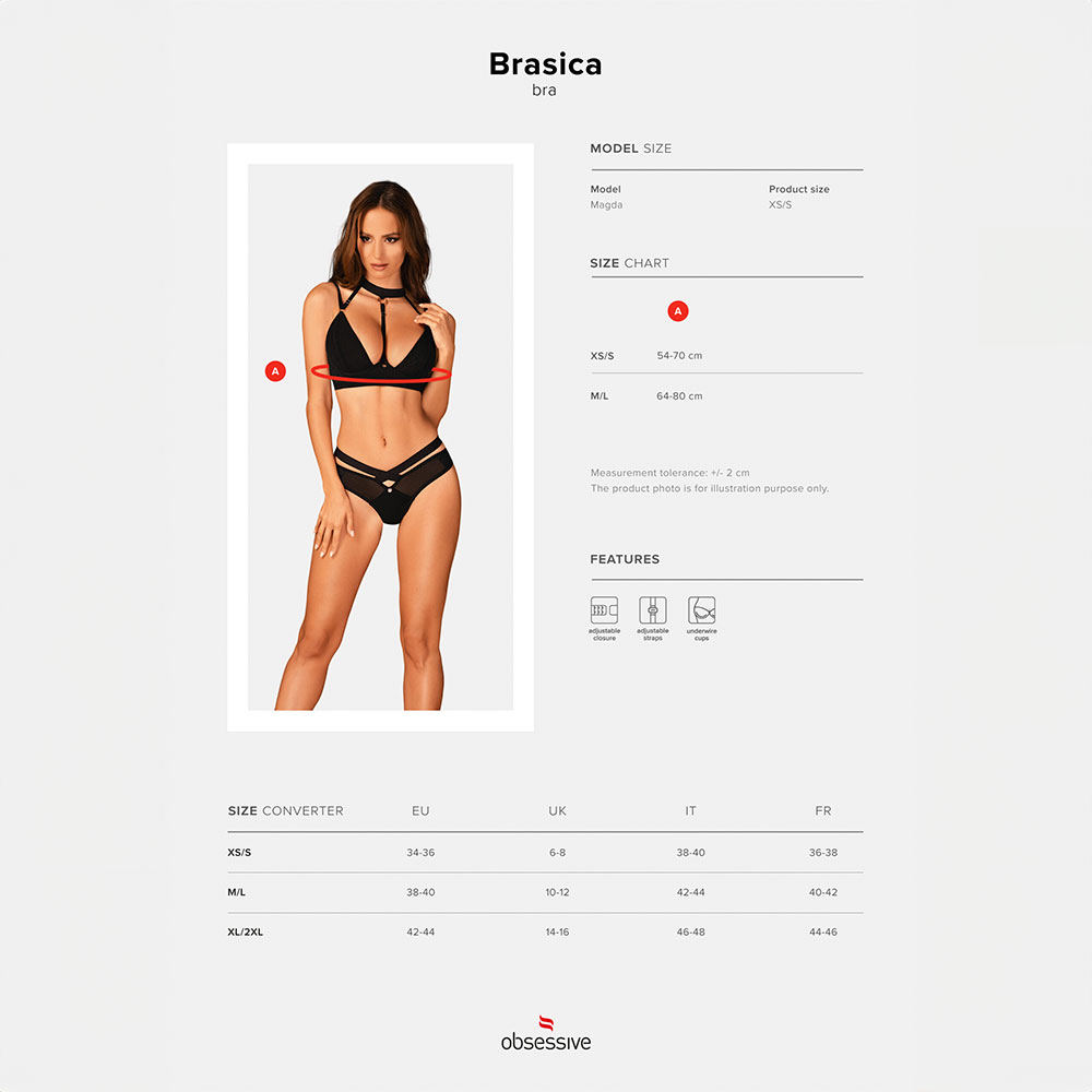 Obsessive Brasica Black Bra with Choker - Image 5