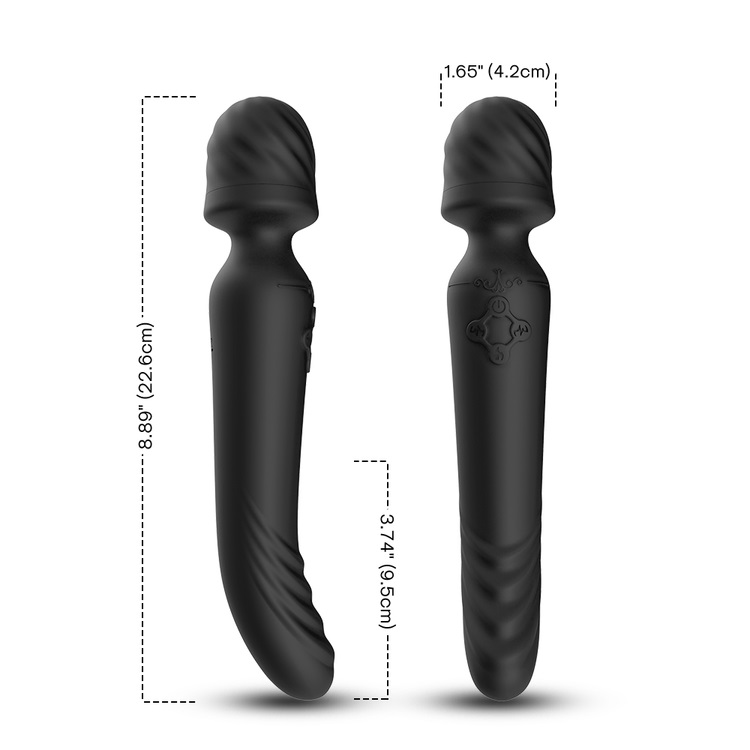 TOYBOX silicone Wand Massager with Heating Function BLACK - Image 6