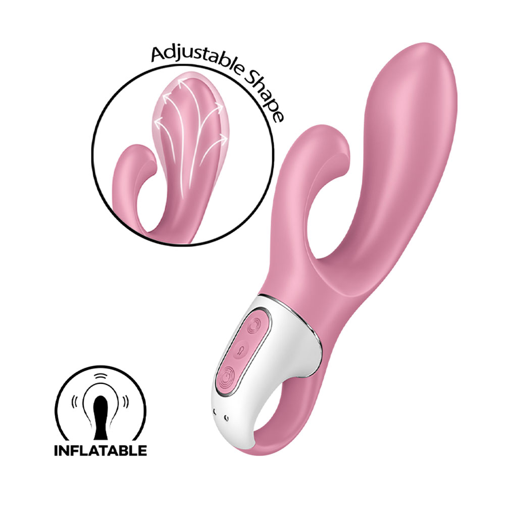 Satisfyer Air Pump Bunny 2 Inflatable G Spot and Clitoral Stimulator Pink - Image 3