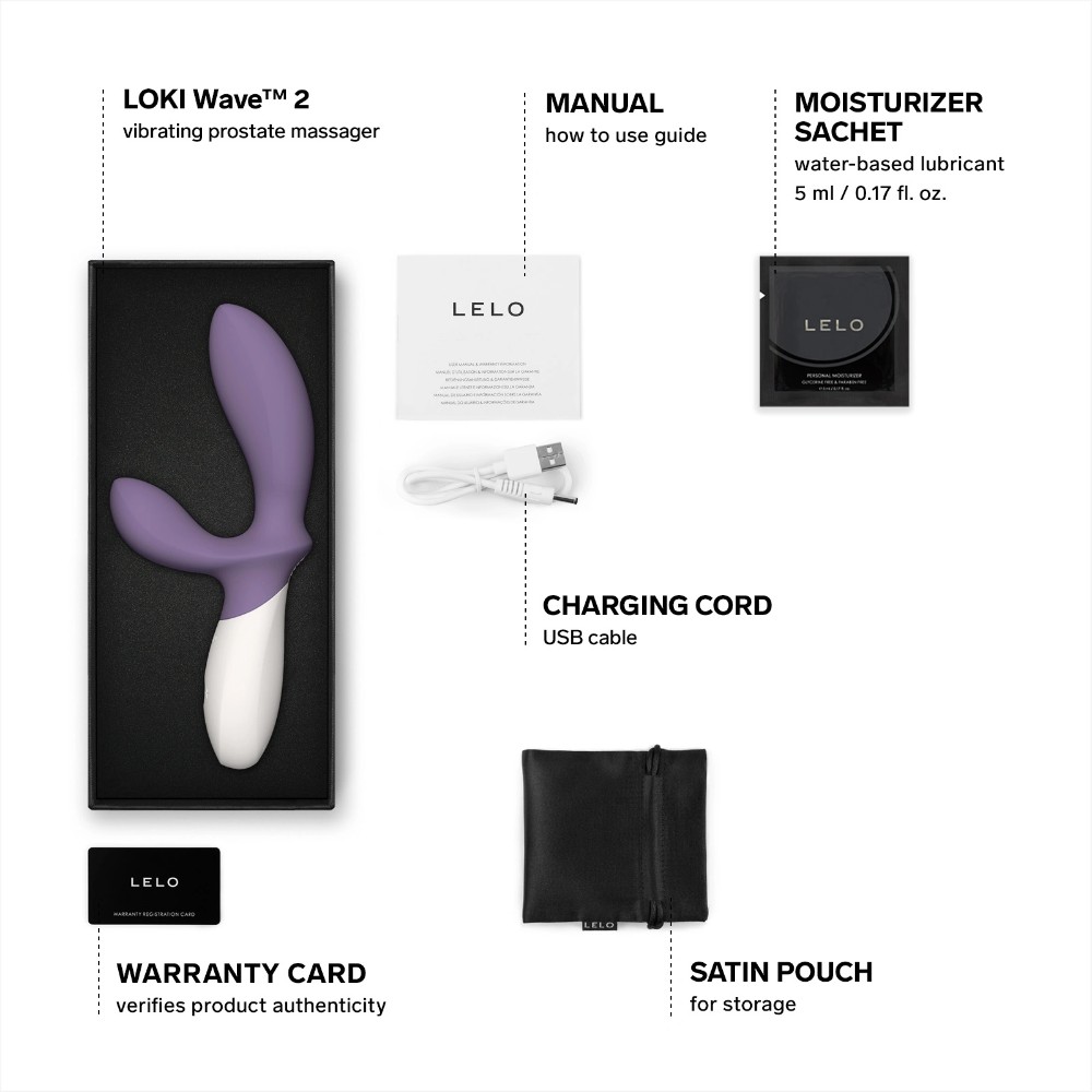 Lelo Loki Wave 2 Vibrating Prostate Massager Violet Dust - Image 4