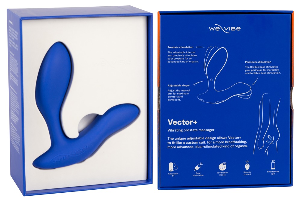 We Vibe Vector+ Anal Vibrator with Perineum Stimulator Blue - Image 3