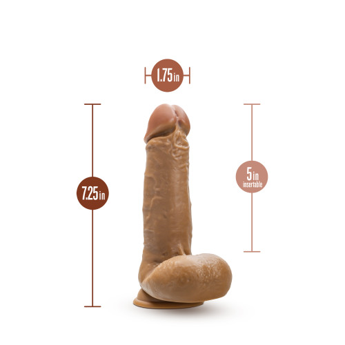DR SKIN Dr Paul Dildo with balls Tan 18.4 x 4.4 cm - Image 4