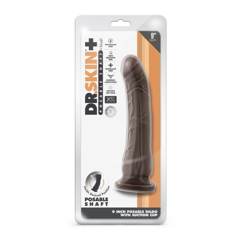 DR SKIN Plus Posable dildo Chocolate 23 x 5 cm - Image 2