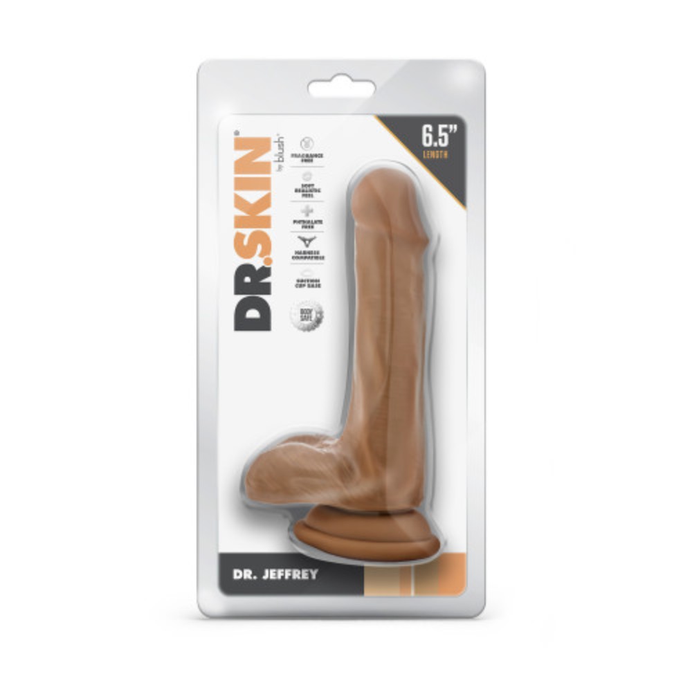 DR SKIN Dr Jeffrey dildo with balls Tan 16.5 x 3.2 cm - Image 5