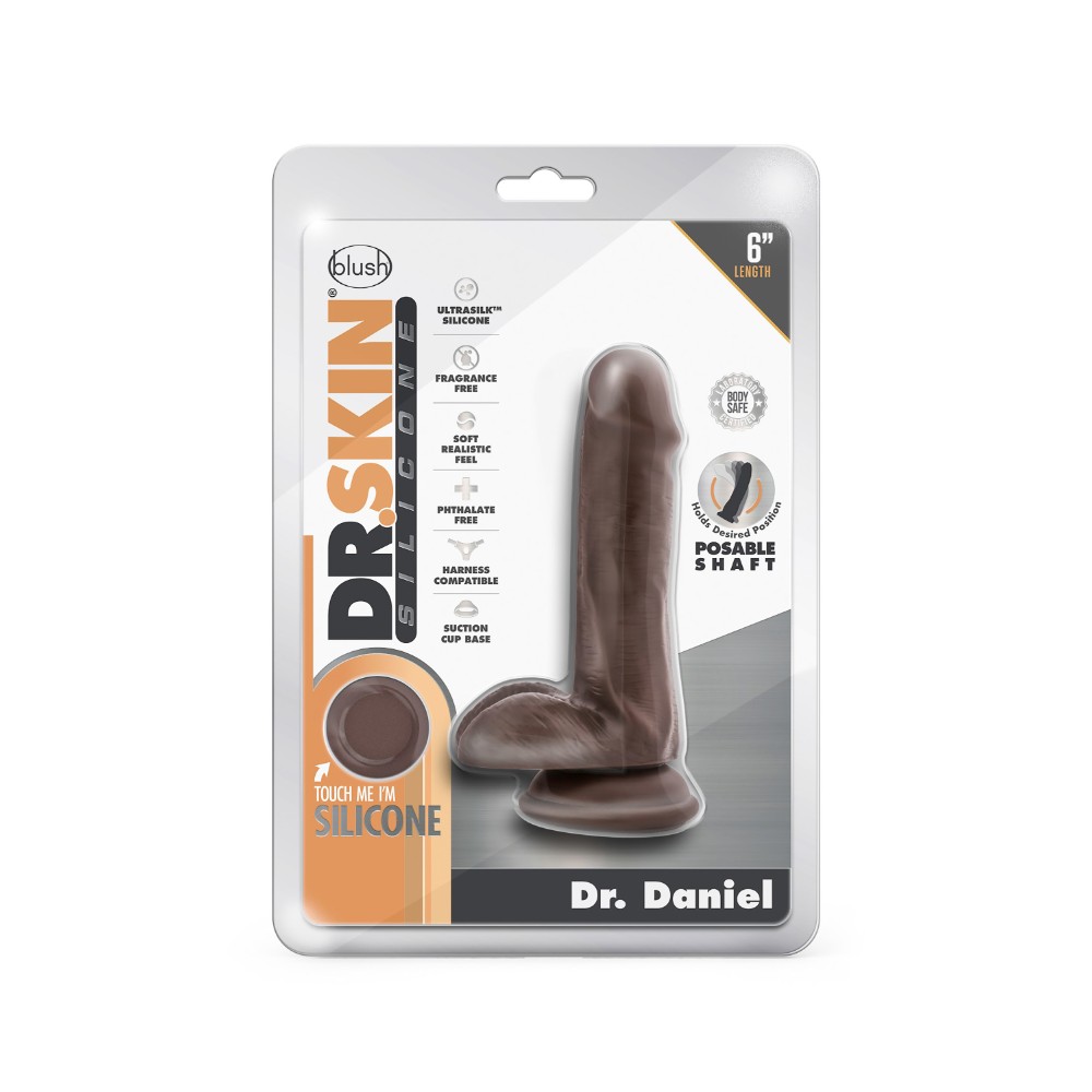 DR SKIN Dr Daniel dildo Chocolate 16.5 x 3.2 cm - Image 6
