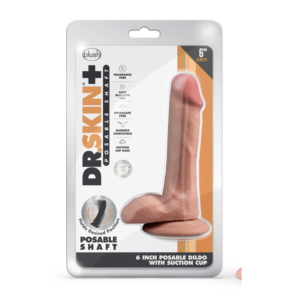 DR SKIN Plus Posable dildo Mocha 16.5 x 3 cm - Image 7