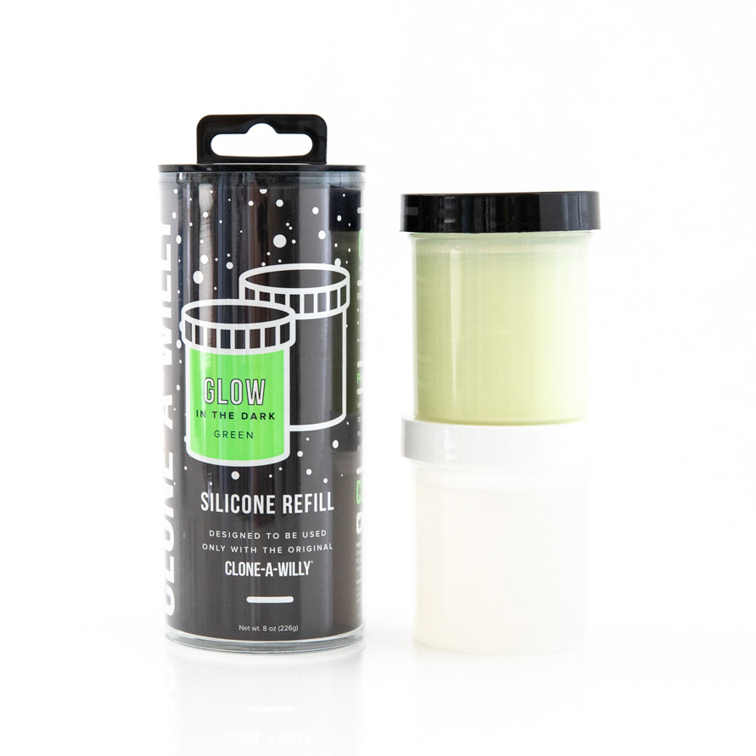 CLONE A WILLY Glow in the dark green silicone Refill - Image 2