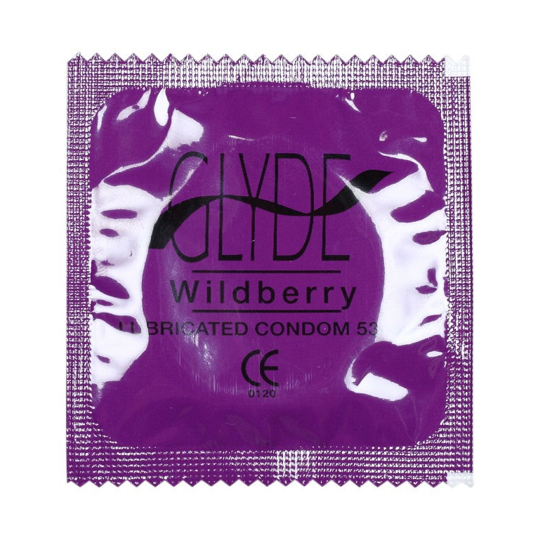 Glyde Flavored 10 Condoms Wildberry - 53mm - Image 2