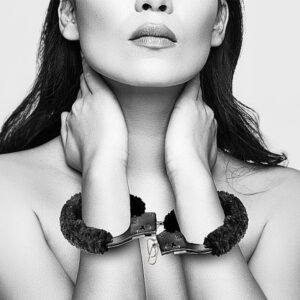 Χειροπέδες με Μαύρο γουνάκι