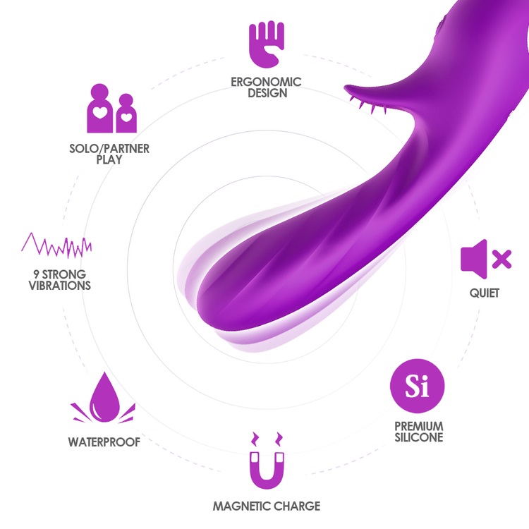 TOYBOX PERCHES PLUS Flex vibrator PURPLE - Image 2