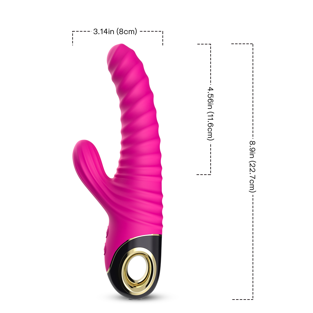 TOYBOX ORGASM-ME silicone rabbit vibrator PINK - Image 2