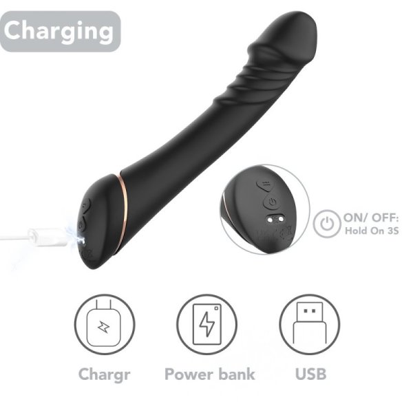 TOYBOX BLACK GINO Realistic silicone dildo Vibrator - Image 3