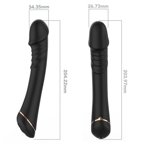 TOYBOX BLACK GINO Realistic silicone dildo Vibrator - Image 7