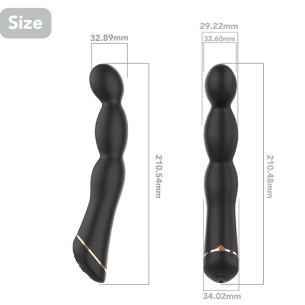 TOYBOX ADAMO BLACK WAVY ANAL SILICONE - Image 3