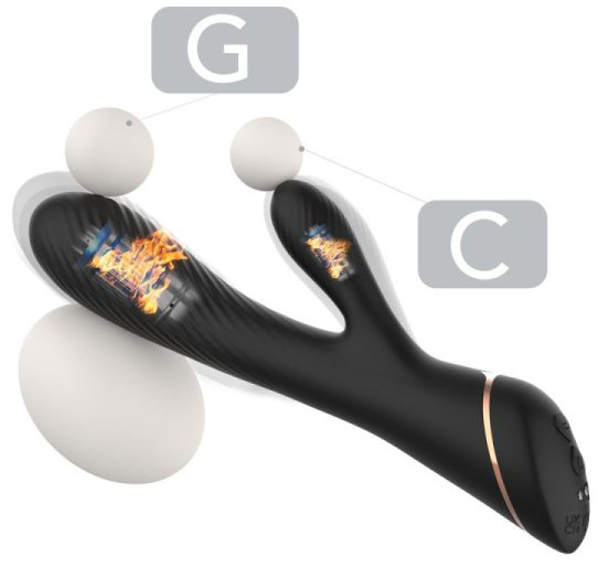 TOYBOX Black Jack Rabbit clit and g-spot 20 cm - Image 3