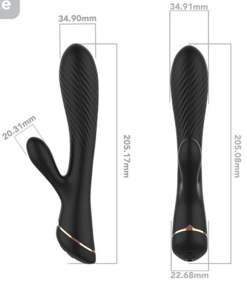 TOYBOX Black Jack Rabbit clit and g-spot 20 cm - Image 6