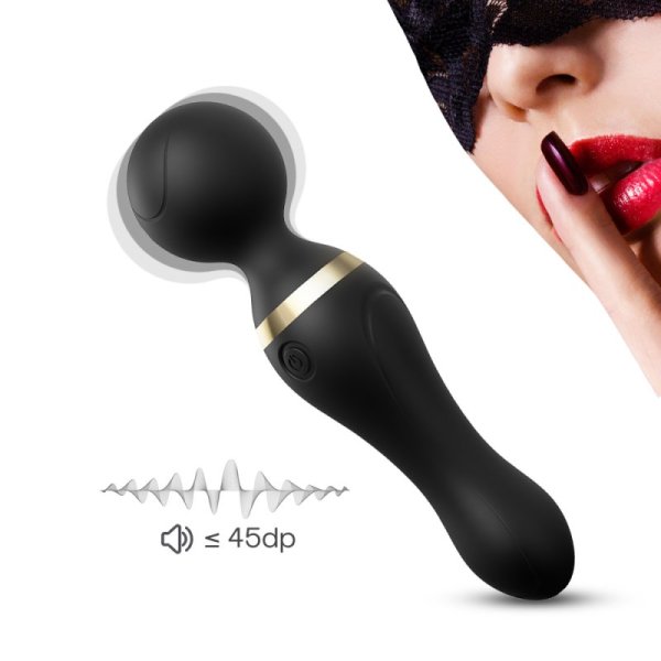 JAMES TOYBOX vibrating magic silicone wand black 19 cm - Image 7