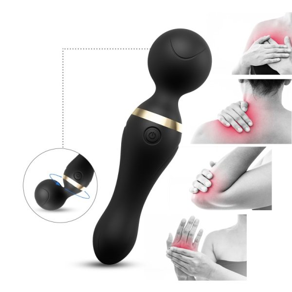 JAMES TOYBOX vibrating magic silicone wand black 19 cm - Image 6