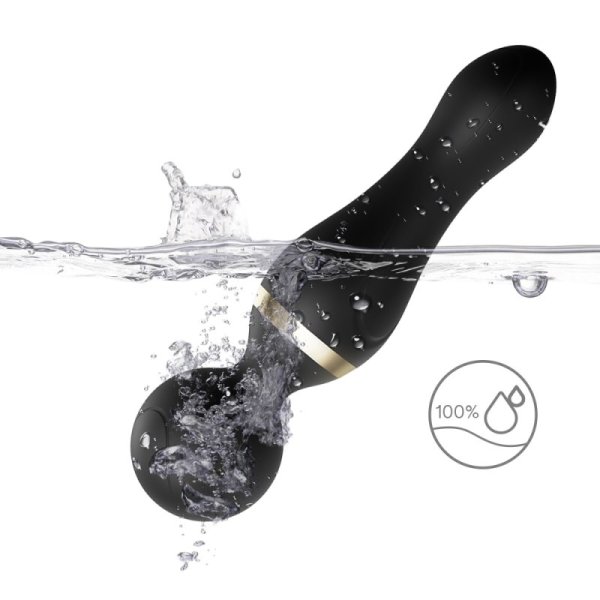 JAMES TOYBOX vibrating magic silicone wand black 19 cm - Image 3
