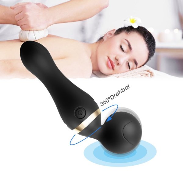 JAMES TOYBOX vibrating magic silicone wand black 19 cm - Image 4