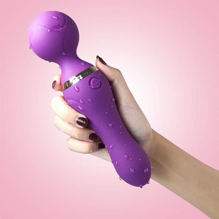 JAMES TOYBOX vibrating magic silicone wand Purple 19 cm - Image 3
