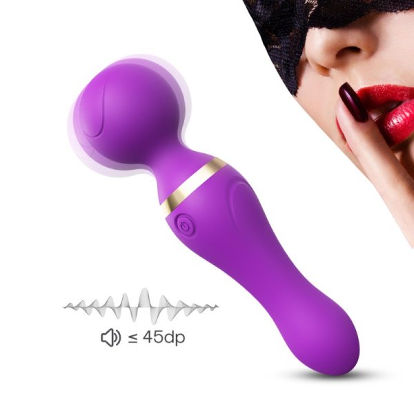 JAMES TOYBOX vibrating magic silicone wand Purple 19 cm - Image 5