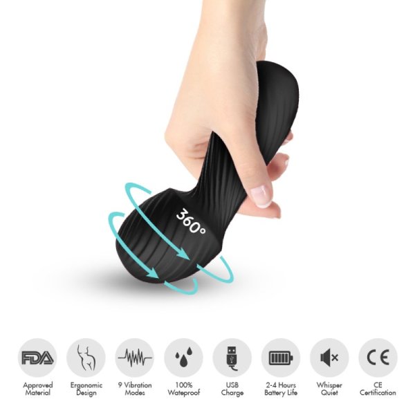 TOYBOX mini WANDA massaging vibrator BLACK - Image 2