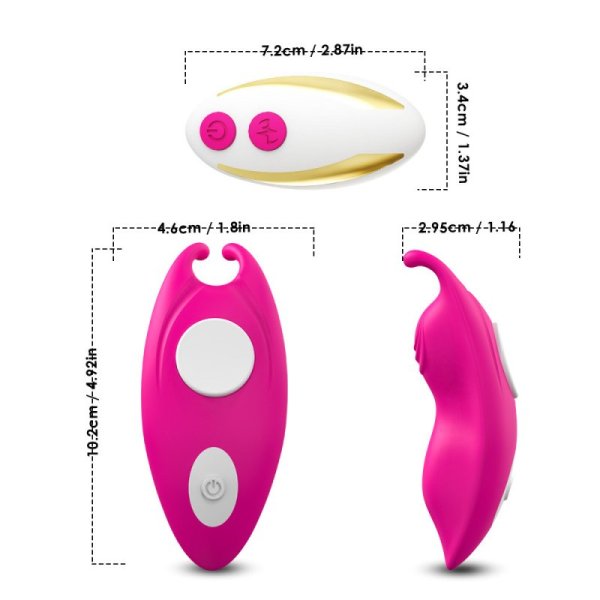 QUEEN'S wearable CLIP-ON vibrator with remote control PINK - Image 7