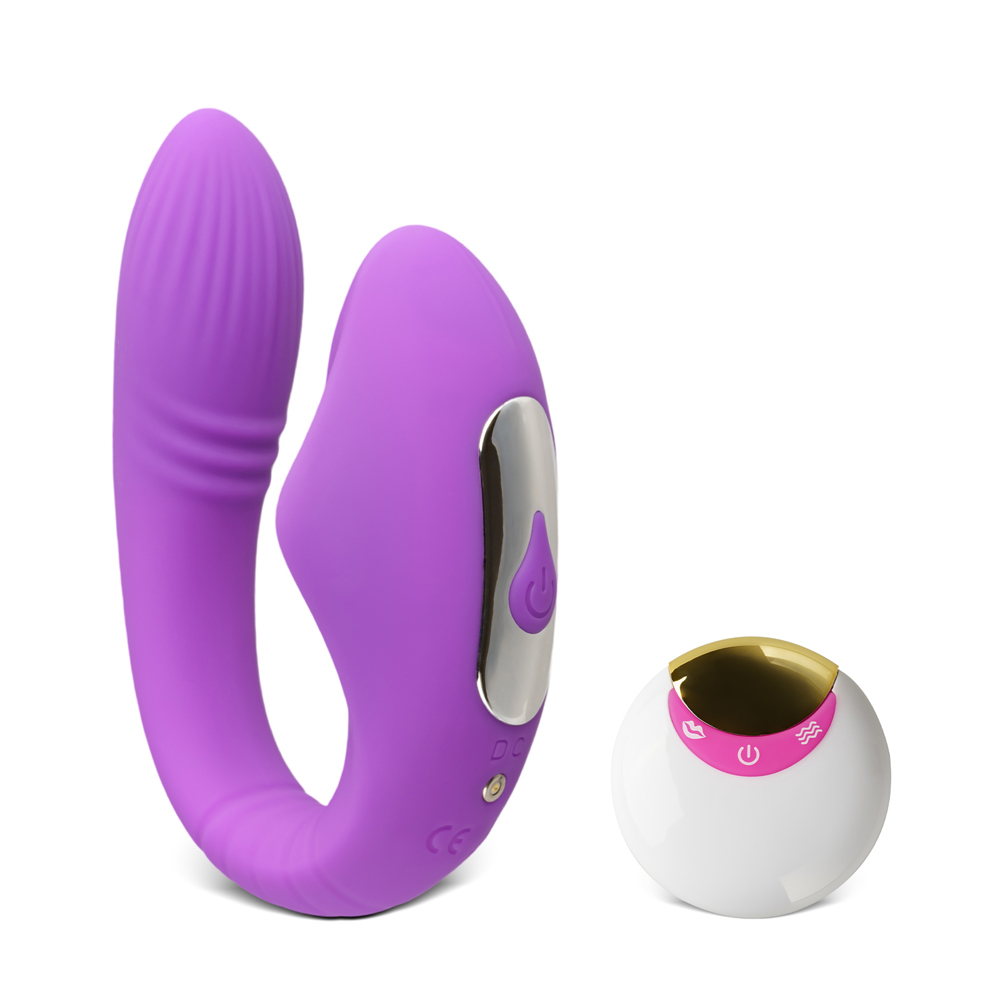 Remote Controlled Couples Vibrator with Sucking Function - Image 2